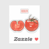 Abbildung des Tomaten-Cartoon Aufkleber (Blatt)