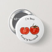 Abbildung des Tomaten-Cartoon Button (Vorne & Hinten)