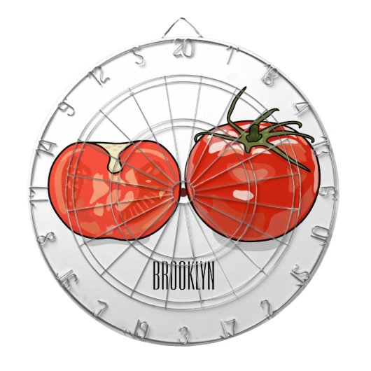 Abbildung des Tomaten-Cartoon Dartscheibe (vorne)