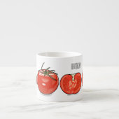 Abbildung des Tomaten-Cartoon Espressotasse (Vorderseite)