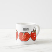 Abbildung des Tomaten-Cartoon Espressotasse (Vorderseite Rechts)