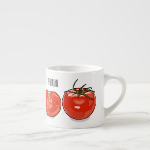 Abbildung des Tomaten-Cartoon Espressotasse