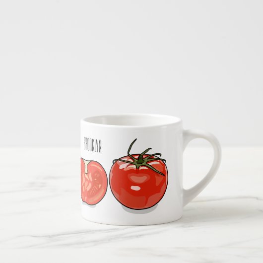 Abbildung des Tomaten-Cartoon Espressotasse (Rechts)