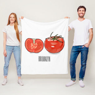 Abbildung des Tomaten-Cartoon Fleecedecke