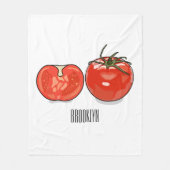 Abbildung des Tomaten-Cartoon Fleecedecke (Vorderseite)