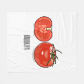 Abbildung des Tomaten-Cartoon Fleecedecke (Vorderseite (Horizontal))