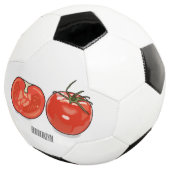 Abbildung des Tomaten-Cartoon Fußball (Dreiviertel)