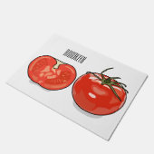 Abbildung des Tomaten-Cartoon Fußmatte (Schrägansicht)
