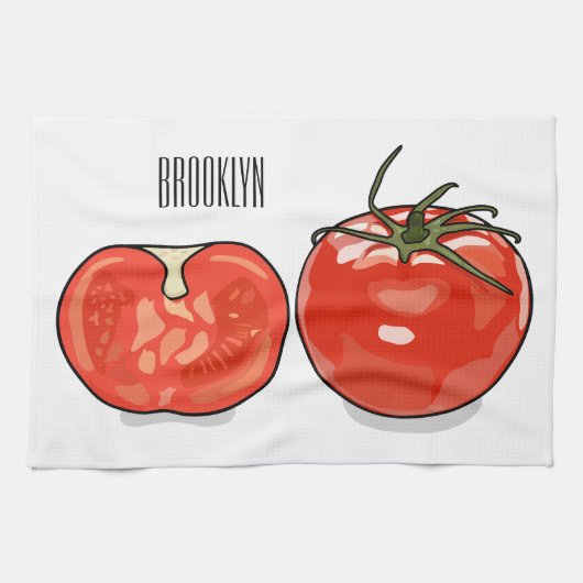 Abbildung des Tomaten-Cartoon Geschirrtuch (Horizontal)