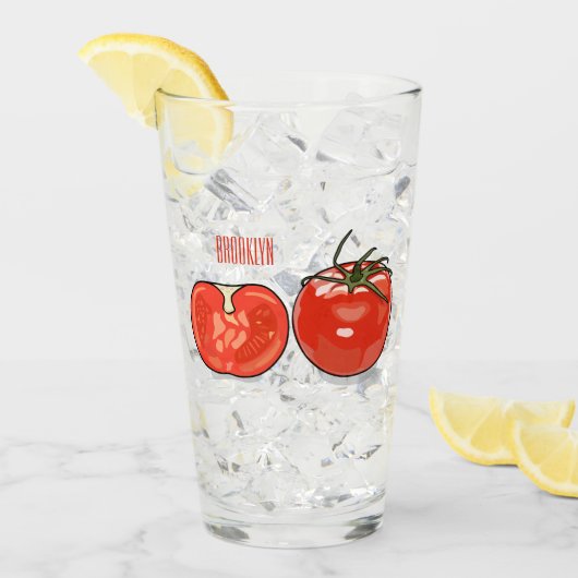 Abbildung des Tomaten-Cartoon Glas (Vorderseite Ice)