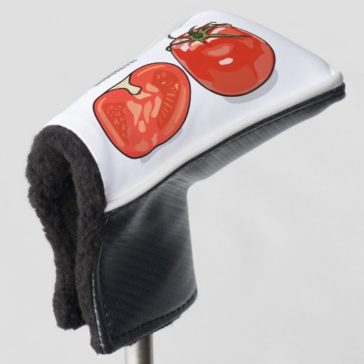 Abbildung des Tomaten-Cartoon Golf Headcover (3/4 Vorderseite)
