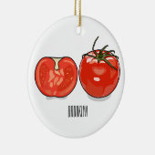 Abbildung des Tomaten-Cartoon Keramik Ornament (Rechts)