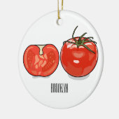 Abbildung des Tomaten-Cartoon Keramik Ornament (Links)