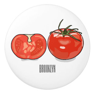 Abbildung des Tomaten-Cartoon Keramikknauf