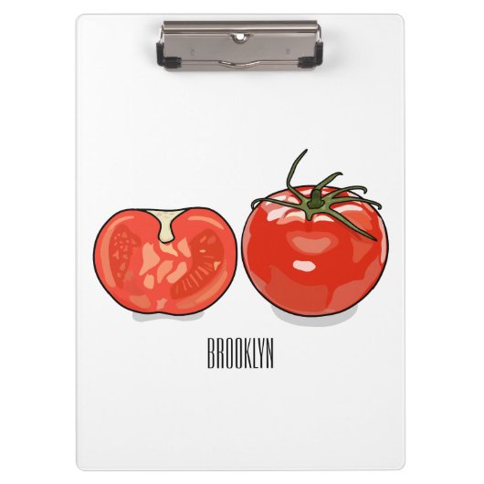 Abbildung des Tomaten-Cartoon Klemmbrett (Vorderseite)
