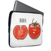 Abbildung des Tomaten-Cartoon Laptopschutzhülle (Vorne Rechts)
