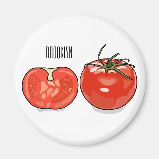 Abbildung des Tomaten-Cartoon Magnet (Vorne)