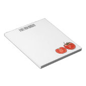 Abbildung des Tomaten-Cartoon Notizblock (angewinkelt)
