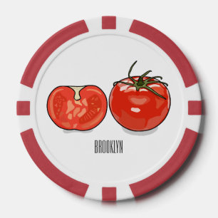 Abbildung des Tomaten-Cartoon Pokerchips