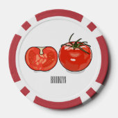 Abbildung des Tomaten-Cartoon Pokerchips (Rückseite)