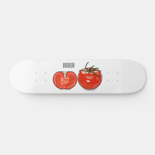 Abbildung des Tomaten-Cartoon Skateboard