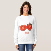 Abbildung des Tomaten-Cartoon Sweatshirt (Vorne ganz)