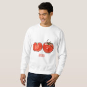 Abbildung des Tomaten-Cartoon Sweatshirt (Vorne ganz)