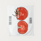 Abbildung des Tomaten-Cartoon Wandteppich (Vorderseite)