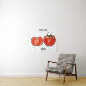Abbildung des Tomaten-Cartoon Wandteppich (Beispiel (Horizontal))