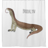 Abbildung des Wardeblattmusters Duschvorhang (Vorderseite)