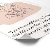 Abbildung Eine Linie für Frauen Zeichne Abstrakt Poster (Ecke)