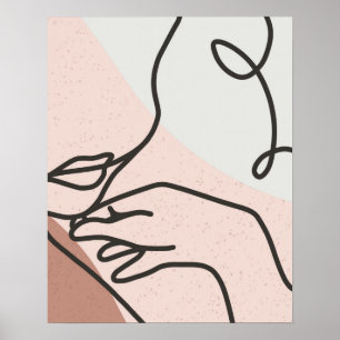 Abbildung Eine Zeile, in der Abstrakte Kunstdrucke Poster