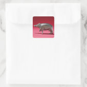 Abbildung einer Halterung Quadratischer Aufkleber (Tasche)