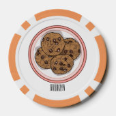 Abbildung eines Chocolate Chip Cookie Cartoon (Rückseite)
