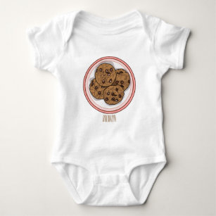 Abbildung eines Chocolate Chip Cookie Cartoon Baby Strampler