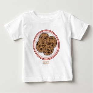 Abbildung eines Chocolate Chip Cookie Cartoon Baby T-shirt