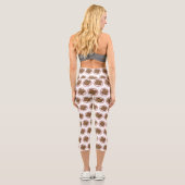 Abbildung eines Chocolate Chip Cookie Cartoon Capri Leggings (Rückseite)