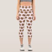 Abbildung eines Chocolate Chip Cookie Cartoon Capri Leggings (Vorderseite)