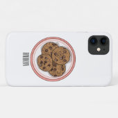 Abbildung eines Chocolate Chip Cookie Cartoon Case-Mate iPhone Hülle (Rückseite (Horizontal))