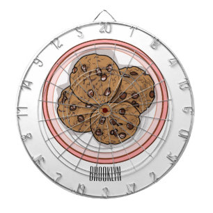 Abbildung eines Chocolate Chip Cookie Cartoon Dartscheibe