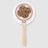 Abbildung eines Chocolate Chip Cookie Cartoon Fächer (Rückseite)
