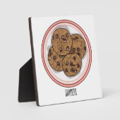 Abbildung eines Chocolate Chip Cookie Cartoon Fotoplatte (Vorderseite)