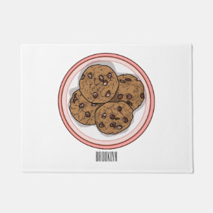 Abbildung eines Chocolate Chip Cookie Cartoon Fußmatte