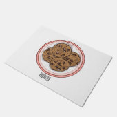 Abbildung eines Chocolate Chip Cookie Cartoon Fußmatte (Schrägansicht)