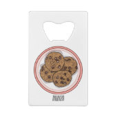 Abbildung eines Chocolate Chip Cookie Cartoon Geldbeutel Flaschenöffner (Rückseite)