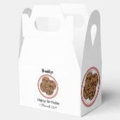 Abbildung eines Chocolate Chip Cookie Cartoon Geschenkschachtel (Geöffnet)