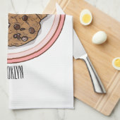 Abbildung eines Chocolate Chip Cookie Cartoon Geschirrtuch (Viertel Falte)