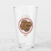 Abbildung eines Chocolate Chip Cookie Cartoon Glas (Rückseite)