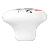 Abbildung eines Chocolate Chip Cookie Cartoon Keramikknauf (Seitenansicht)