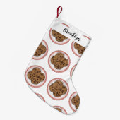 Abbildung eines Chocolate Chip Cookie Cartoon Kleiner Weihnachtsstrumpf (Vorderansicht (hängend))